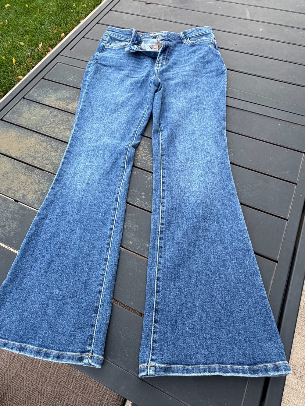 Sonoma Medium Blue Wide-Leg Flare Jeans